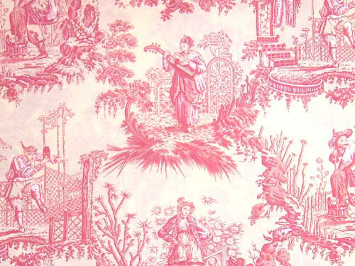 Seltener englischer Stoff Meterware Baumwolle chinesische Motive beige weiß pink rot in Berlin online kaufen
